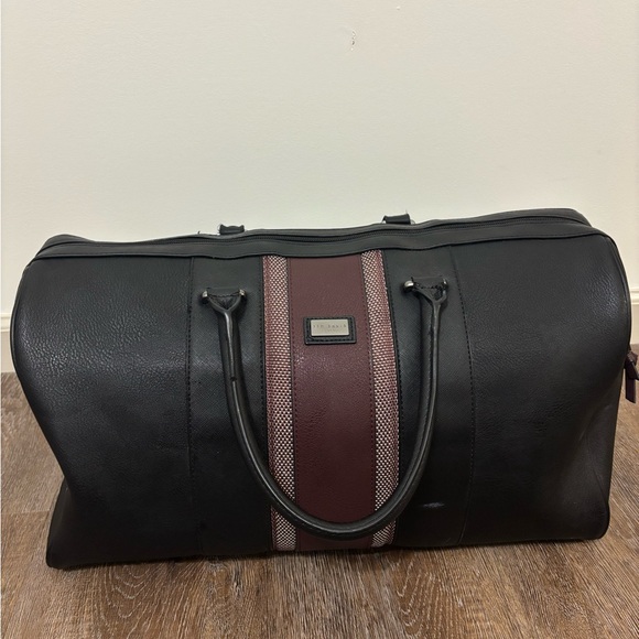 Ted Baker London Black and Brown Duffel Bag